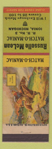 Matchbook Cover - Russelle McLEan Match Collector Ionia MI General MacArthur