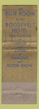 Matchbook Cover - Roosevelt Hotel Blue Room New Orleans LA