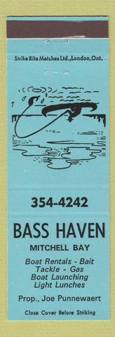 Matchbook Cover - Bass Haven Mitchell Bay ON