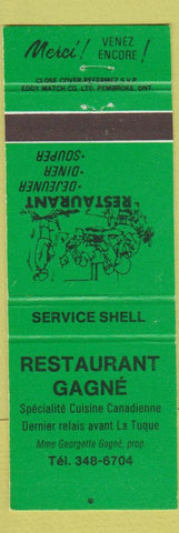 Matchbook Cover - Restaurant Gagne QC