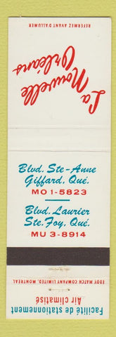 Matchbook Cover - La Norwelle Orleans Ste Joy Giffard QC