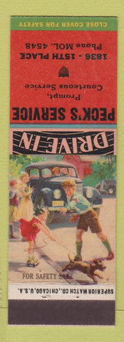 Matchbook Cover - Peck's Service NO TOWN