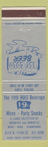 Matchbook Cover - 19th Hole Beverage Liquor