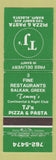 Matchbook Cover - TJ's Pizza Pasta Banff AB