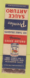 Matchbook Cover - Premier Sauce Arturo Tomato Mushroom WORN