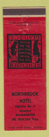 Matchbook Cover - Northbrook Hotel Canada