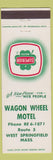 Matchbook Cover - Wagon Wheel Motel West Springfield MA