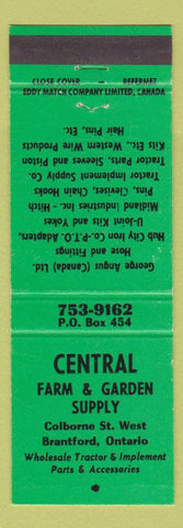Matchbook Cover - Central Farm and Supply Brantford ON