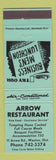 Matchbook Cover - Arrow Restaurant Weston ON WEAR