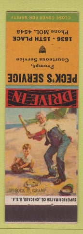 Matchbook Cover - Peck's Service NO TOWN