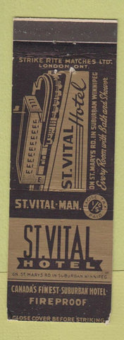 Matchbook Cover - St Vital Hotel ST Vital MB