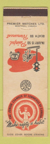 Matchbook Cover - Safety Junior Chamber of Commerce Canada