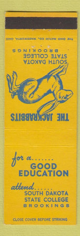 Matchbook Cover - South Dakota State College Brookings SD Jackrabbits