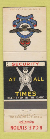 Matchbook Cover - Royal Canadian Air Force Hamilton ON