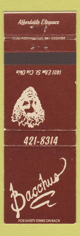 Matchbook Cover - Bacchus Restaurant Cincinnati OH