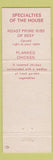 Matchbook Cover - 88 Restaurants Nashua Manchester Salem NH