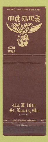 Matchbook Cover - Earl's Pub St Louis MO