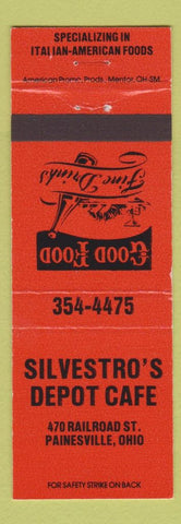 Matchbook Cover - Silvestro's Depot Cafe Painesville OH Italian