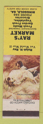 Matchbook Cover - Ray's Market Ringgold GA low phone WWII Vet