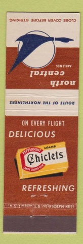 Matchbook Cover - North Central Airlines Chiclets Gum