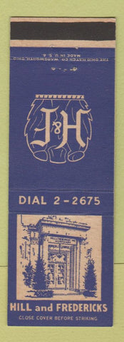 Matchbook Cover - Hill and Fredericks Mortuary Davenport IA