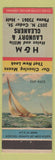Matchbook Cover - H&M Laundry