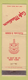 Matchbook Cover - Cafe Madison New York City WEAR
