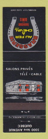 Matchbook Cover - Brasserie Au Fer A Cheval Quebec QC