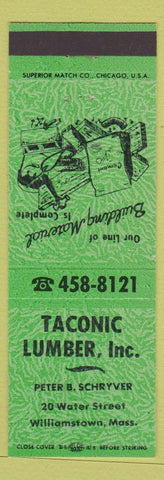 Matchbook Cover - Taconic Lumber Hardware Williamstown MA