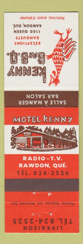 Matchbook Cover - Kenny BBQ Rawdon QC rooster