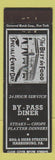 Matchbook Cover - By Pass Diner Harrisburg PA