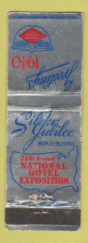 Matchbook Cover - Silver Jubilee Hotel Exposition 1940 Diamond Match WEAR