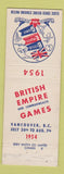 Matchbook Cover - 1954 British Empire Games Vancouver BC WEAR