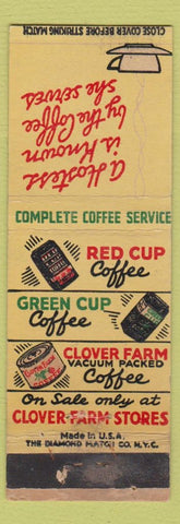 Matchbook Cover - Clover Farms Coffee