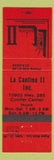 Matchbook Cover - La Cantina II Conifer Colorado