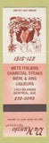 Matchbook Cover - Da Nunzio Restaurant Montreal QC