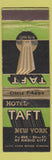 Matchbook Cover - Hotel Taft New York City deco