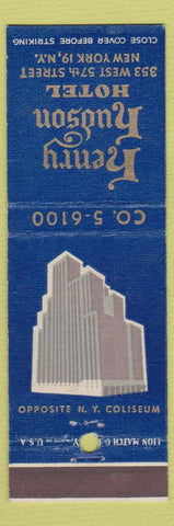 Matchbook Cover - Henry Hudson Hotel New York City