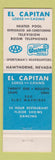 Matchbook Cover - El Capitan Lodge Casino Hawthorne NV
