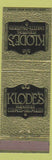 Matchbook Cover - Klode's Furniture Carpets Drapes Milwaukee WI