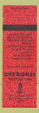 Matchbook Cover - Cherokee Motor Inn Myrtle Beach SC