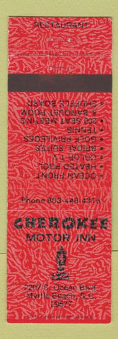 Matchbook Cover - Cherokee Motor Inn Myrtle Beach SC