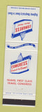 Matchbook Cover - Congress Motor Hotel Glenwood Springs Colorado