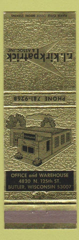 Matchbook Cover - RL Kirkpatrick Butler WI Contractors