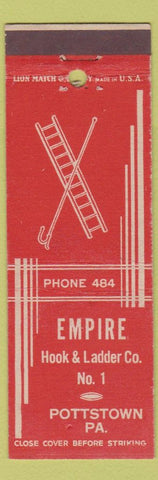 Matchbook Cover - Empire Hook and Ladder Pottstown PA low phone #