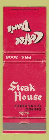 Matchbook Cover - Coffee Dan's Steak House Anaheim CA WORN