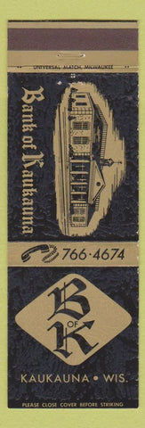 Matchbook Cover - Bank of Kaukauna WI