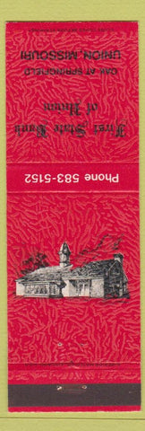 Matchbook Cover - First State Bank of Union MO