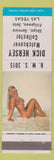 Matchbook Cover - RMS Dick Hershey Match Collector Las Vegas NV pinup