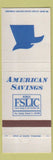 Matchbook Cover - American Savings Jacksonville Springfield Hillsboro IL